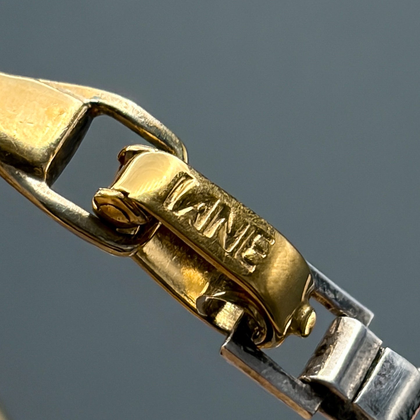 Estate Sterling Silver and Brass Knot Bracelet