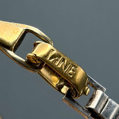 Estate Sterling Silver and Brass Knot Bracelet