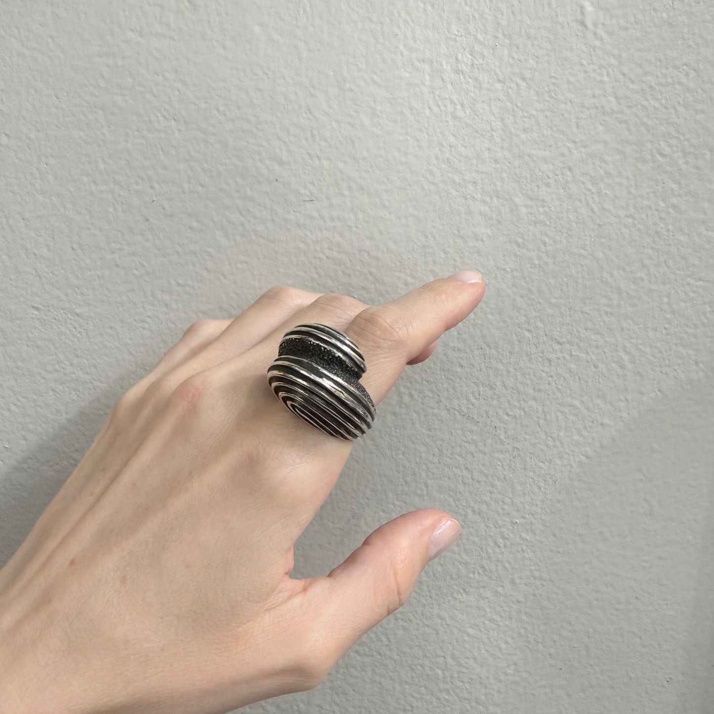 Estate Sterling Silver Snail Shell Ring