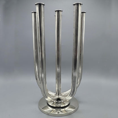 Estate Sterling Silver Georg Jensen Six-Light Candelabra by Harald Nielsen No 751