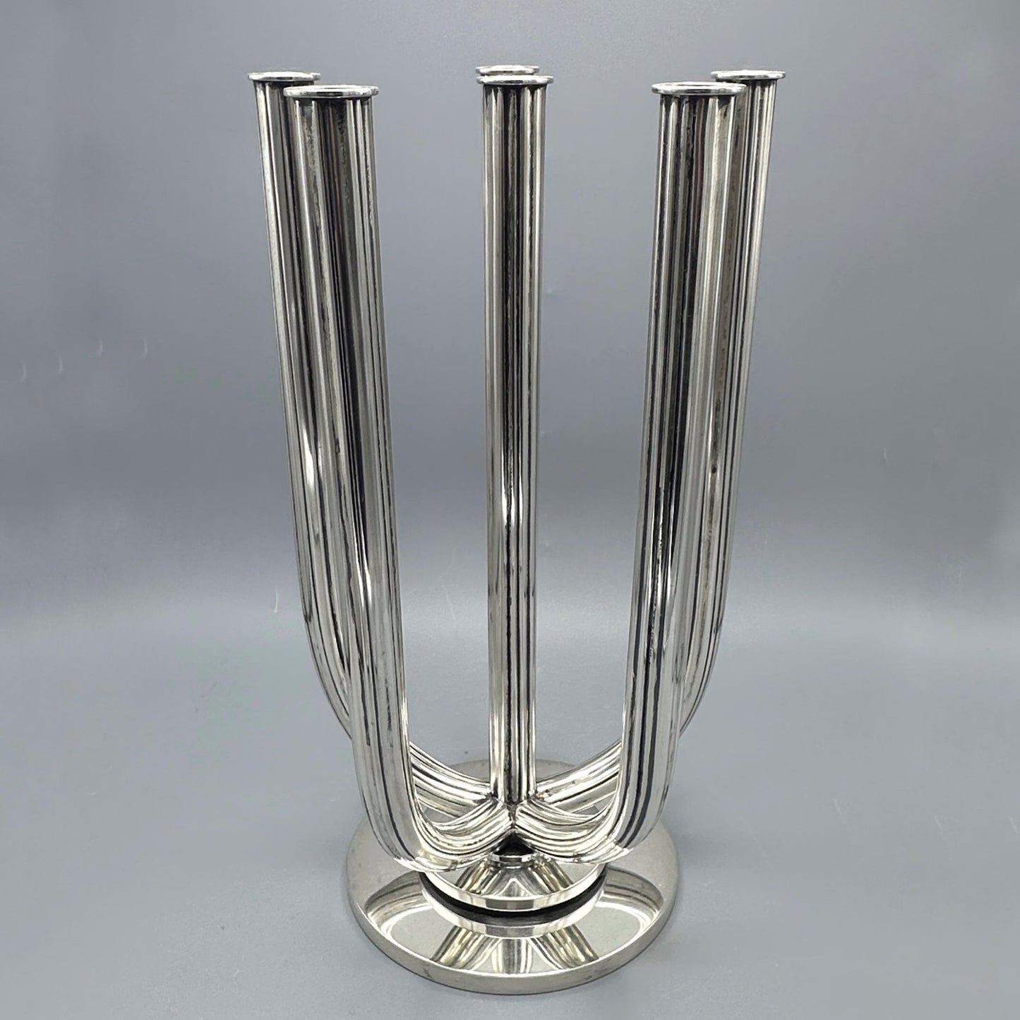 Estate Sterling Silver Georg Jensen Six-Light Candelabra by Harald Nielsen No 751