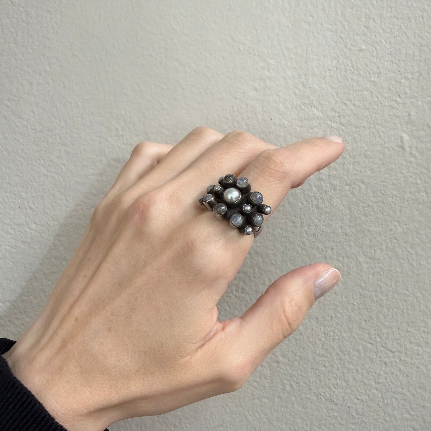 Estate Sterling Silver Moonstone Ring