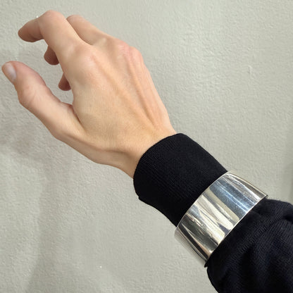 Estate Franz Hingelberg Sterling Silver Oval Cuff Bangle