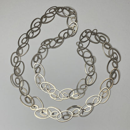 Estate Sterling Silver Artisan Link Necklace