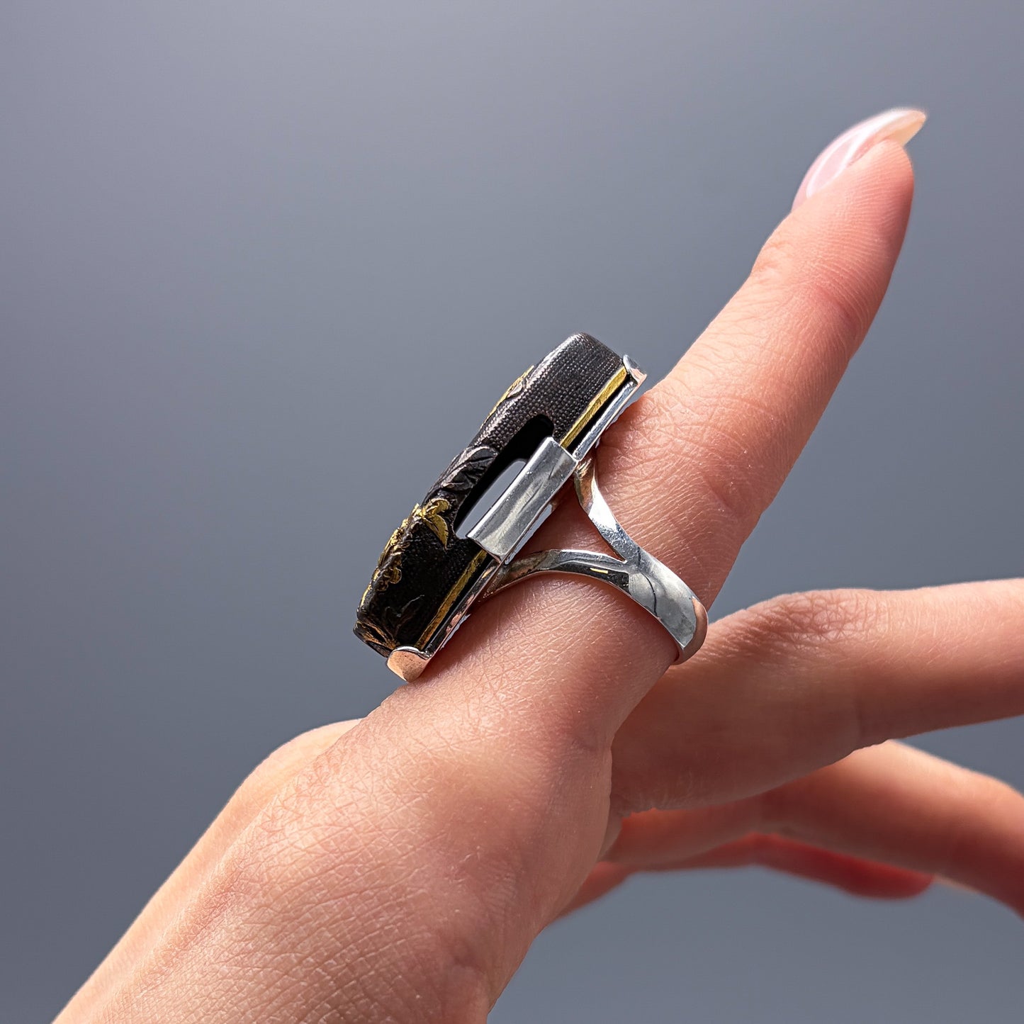 Shakudo Sterling Ring