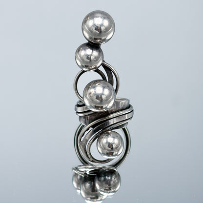 Estate Sterling Silver Bubbly Ring by Rachel Gera