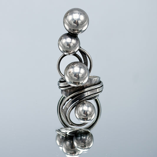 Estate Sterling Silver Bubbly Ring by Rachel Gera