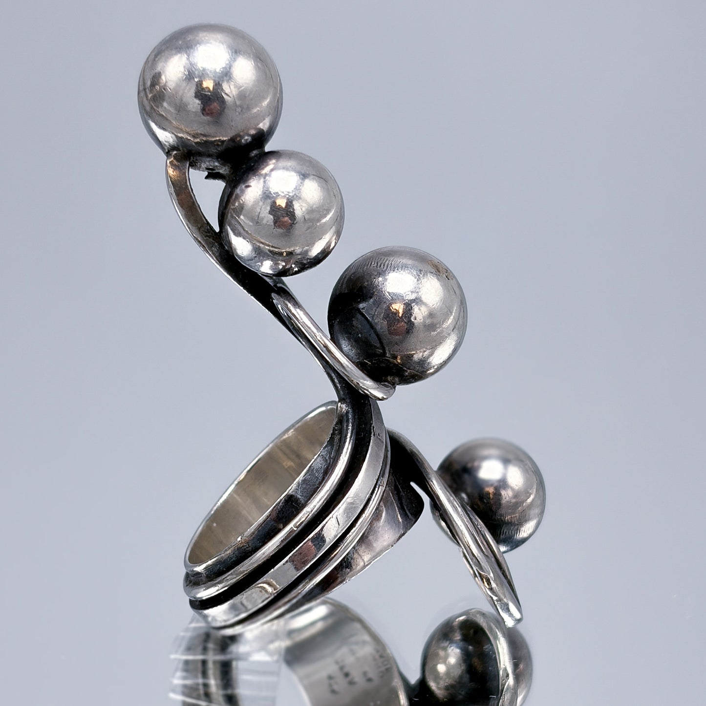 Estate Sterling Silver Bubbly Ring by Rachel Gera