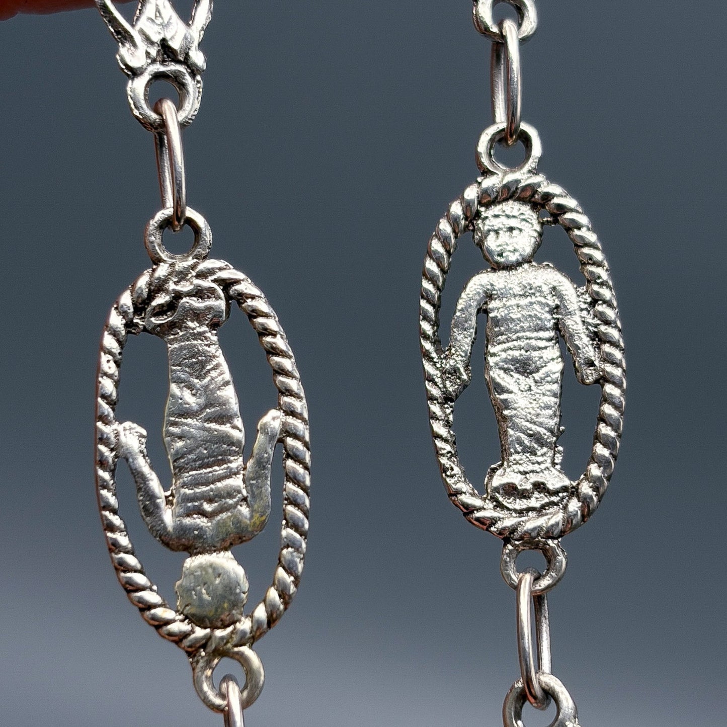 Antique Sterling Silver Decorative Link Necklace