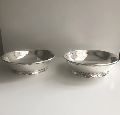 Georg Jensen Sterling Silver Art Deco Footed Dish, pair, No.158B