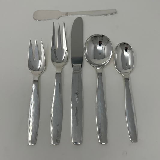 Estate Sterling Silver "Swedish Modern" Service of 8 by Allan Adler 52 Pieces