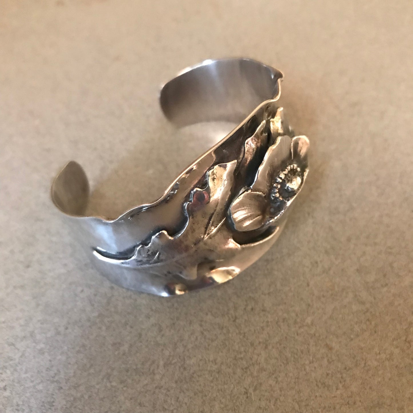 Peer Smed  Sterling Silver Large Cuff Bracelet