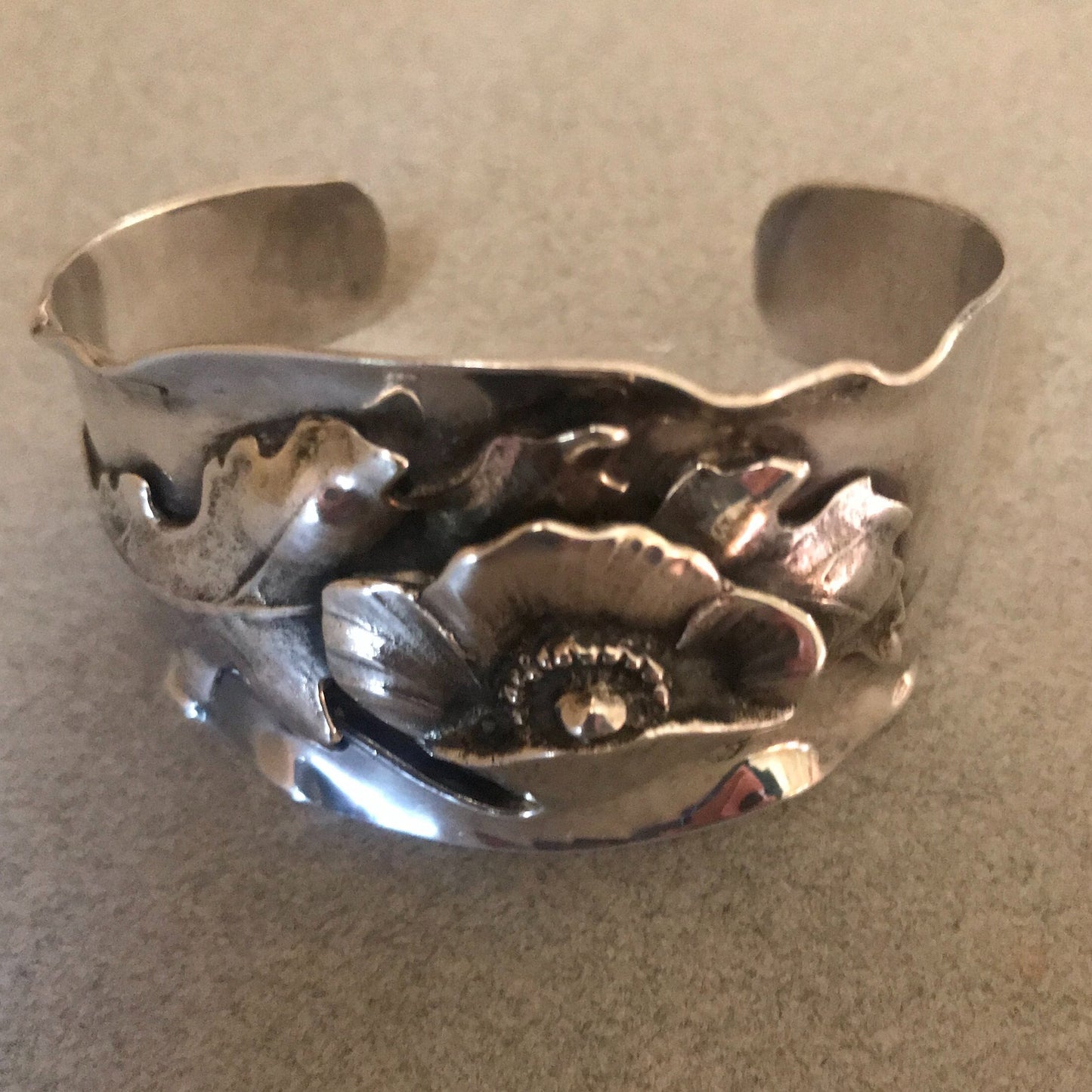 Peer Smed  Sterling Silver Large Cuff Bracelet