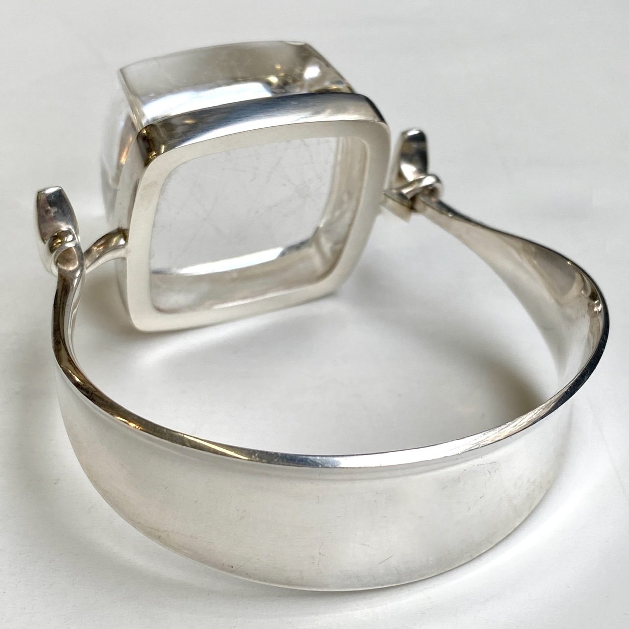 Georg Jensen Sterling Silver Bracelet with Rutilated Quartz, Design 203 by V. Torun