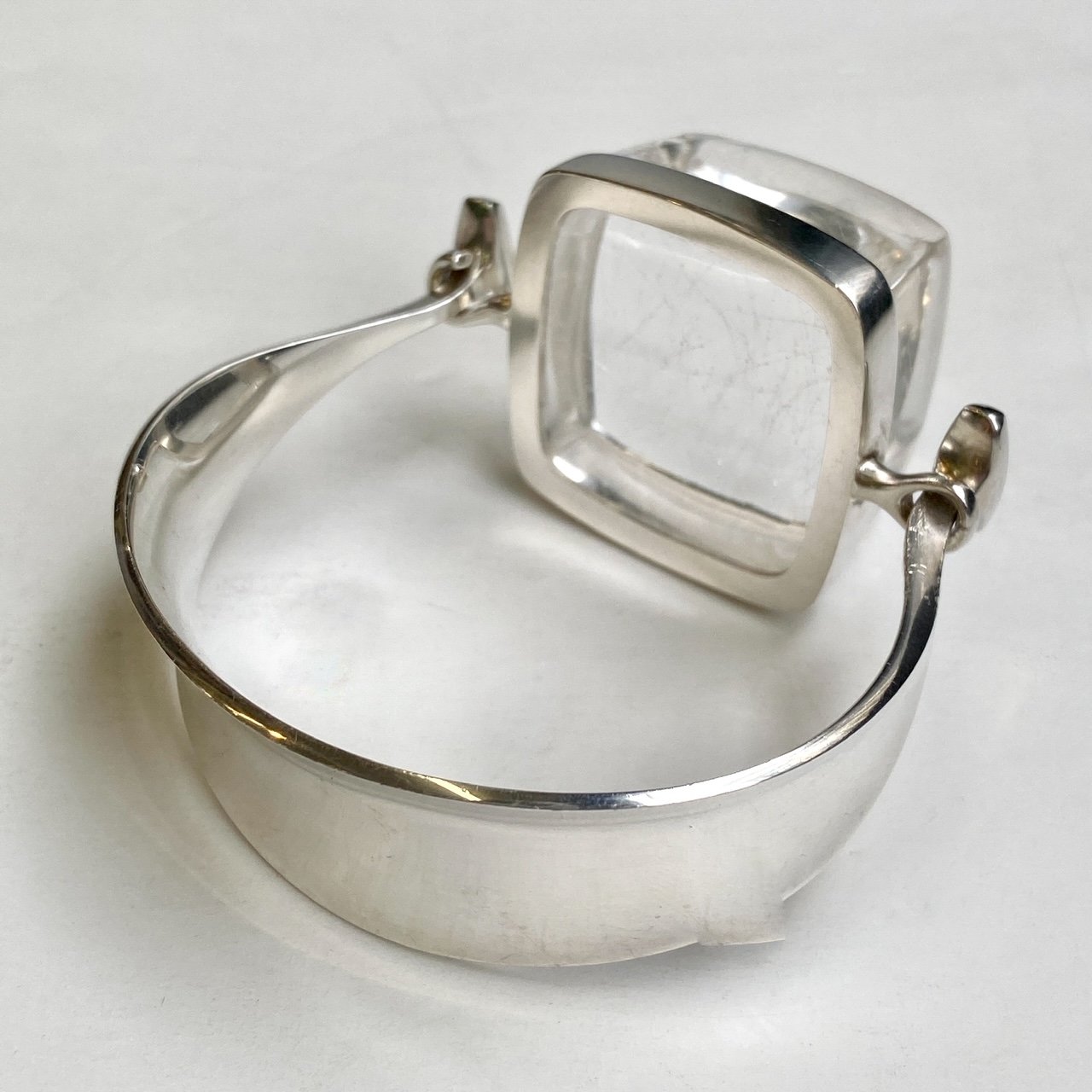 Georg Jensen Sterling Silver Bracelet with Rutilated Quartz, Design 203 by V. Torun