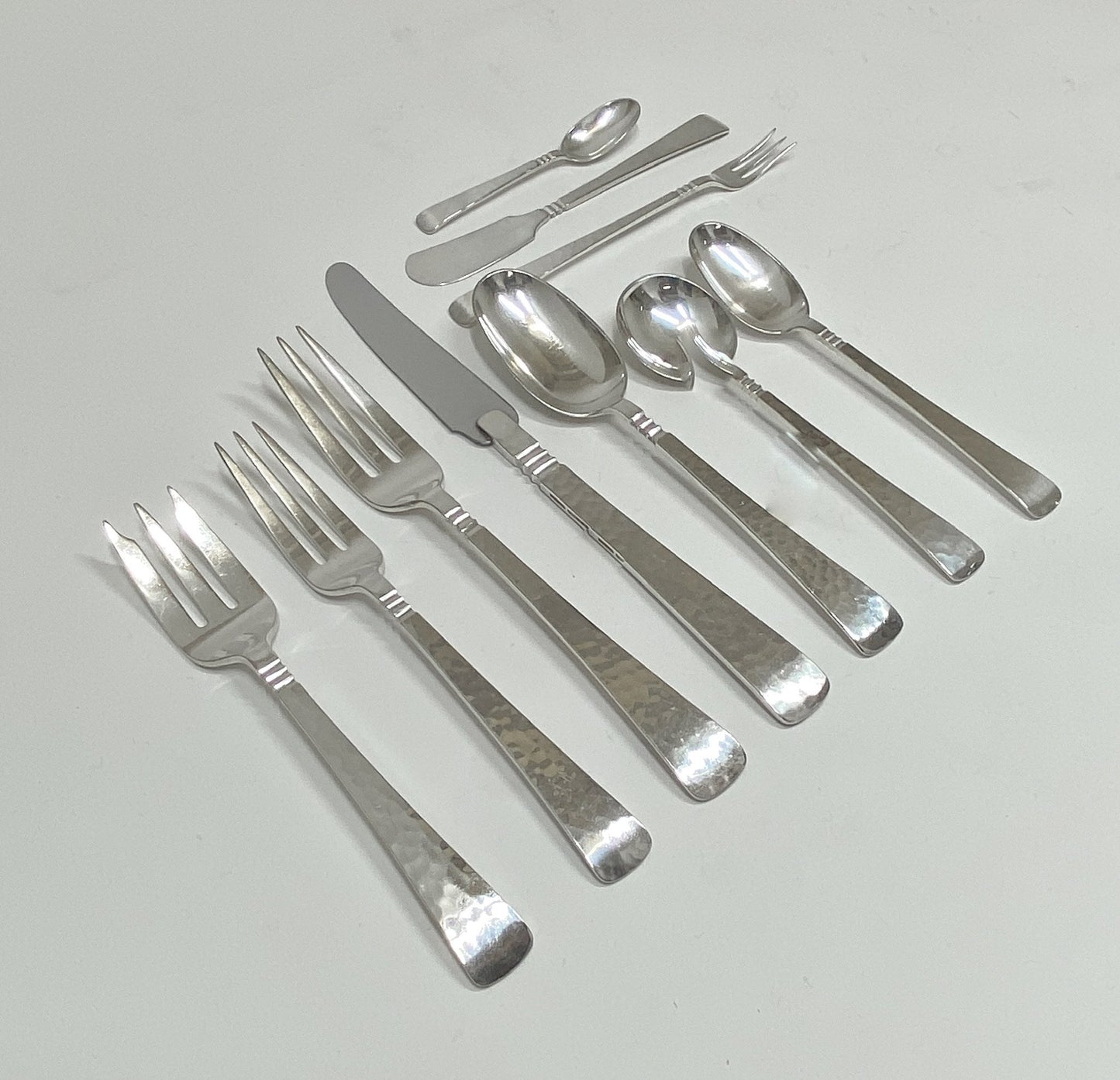 Estate Porter Blanchard Sterling Silver Flatware in the "Capri" Pattern Service for 12 (141 Pieces)