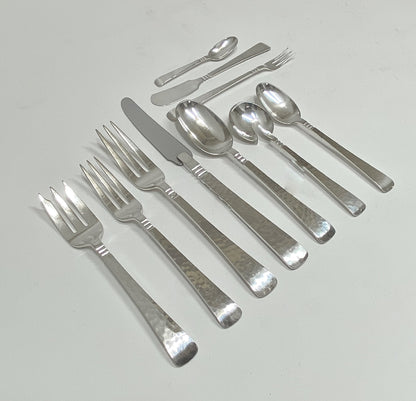 Estate Porter Blanchard Sterling Silver Flatware in the "Capri" Pattern Service for 12 (141 Pieces)