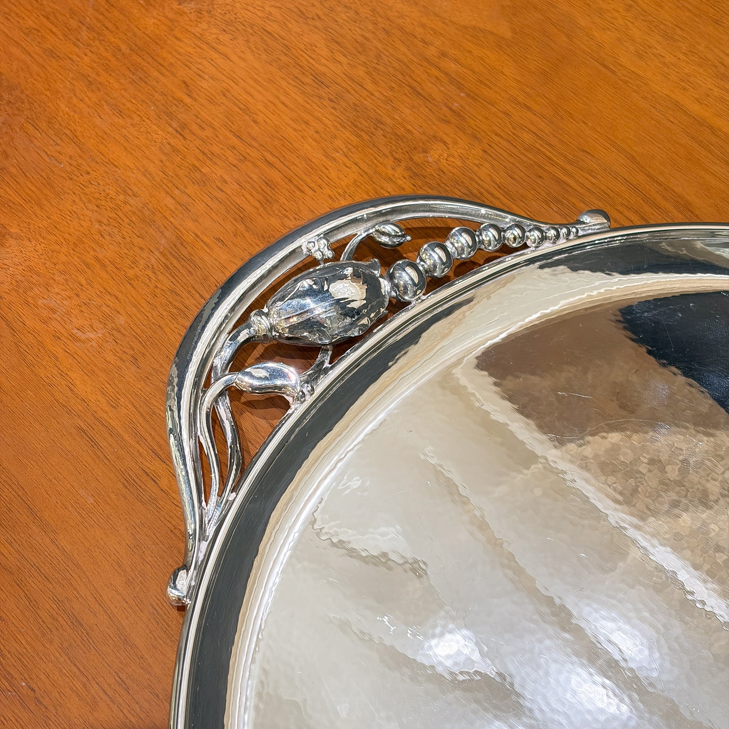 Estate Sterling Silver Georg Jensen "Blossom" Tea Set w Bone Handles no 2B, 2D, 2S