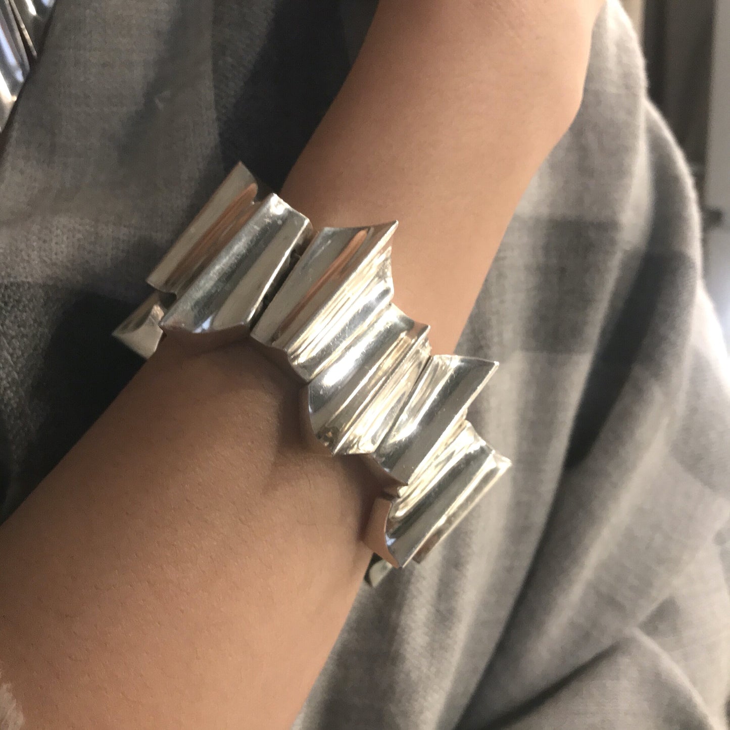 Los Castillos  Modernist Sterling Silver Bracelet