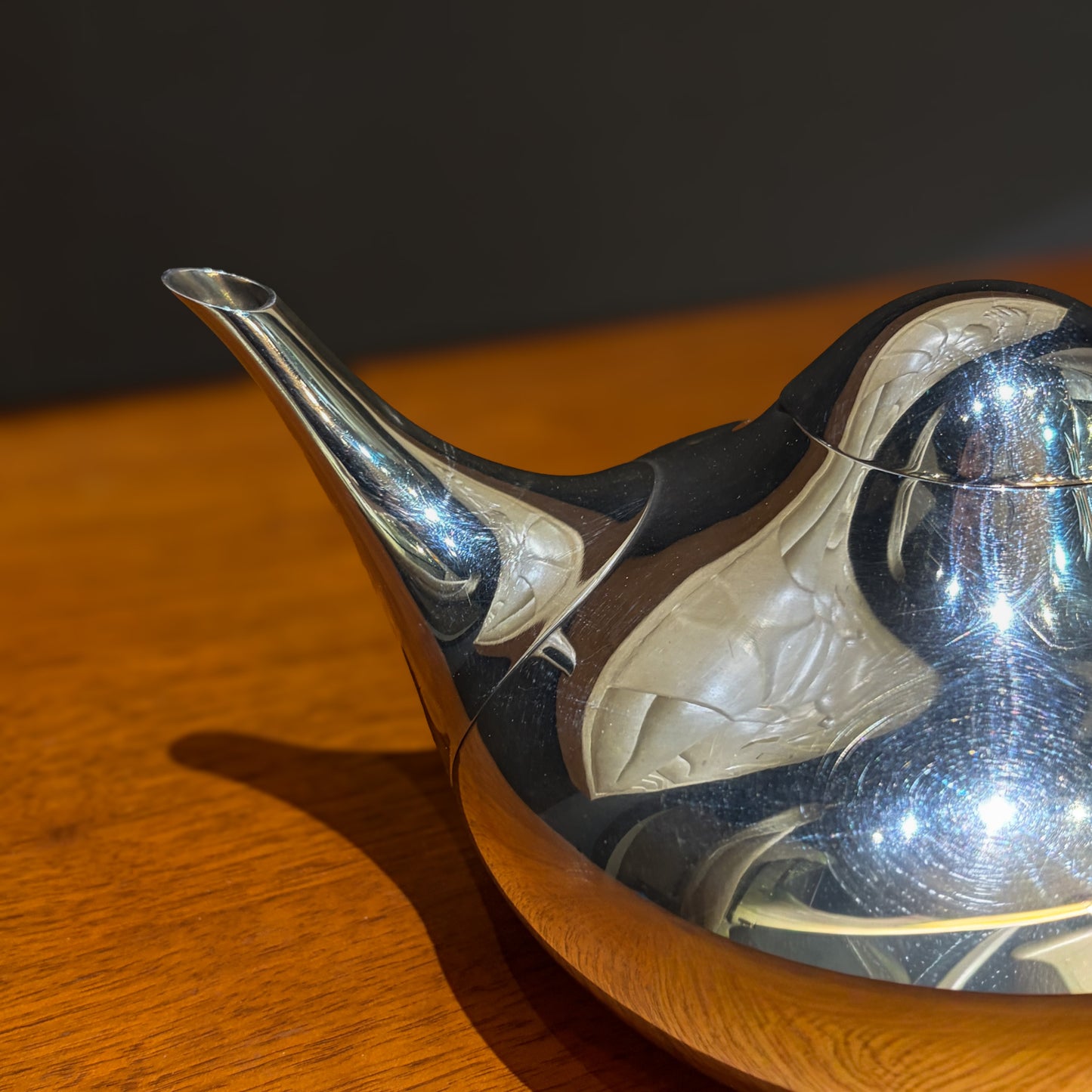Estete Sterling Silver Georg Jensen Henning Koppel Tea Pot 1017A, Sterling Silver & Guaiacum Wood Handle