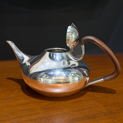 Estete Sterling Silver Georg Jensen Henning Koppel Tea Pot 1017A, Sterling Silver & Guaiacum Wood Handle