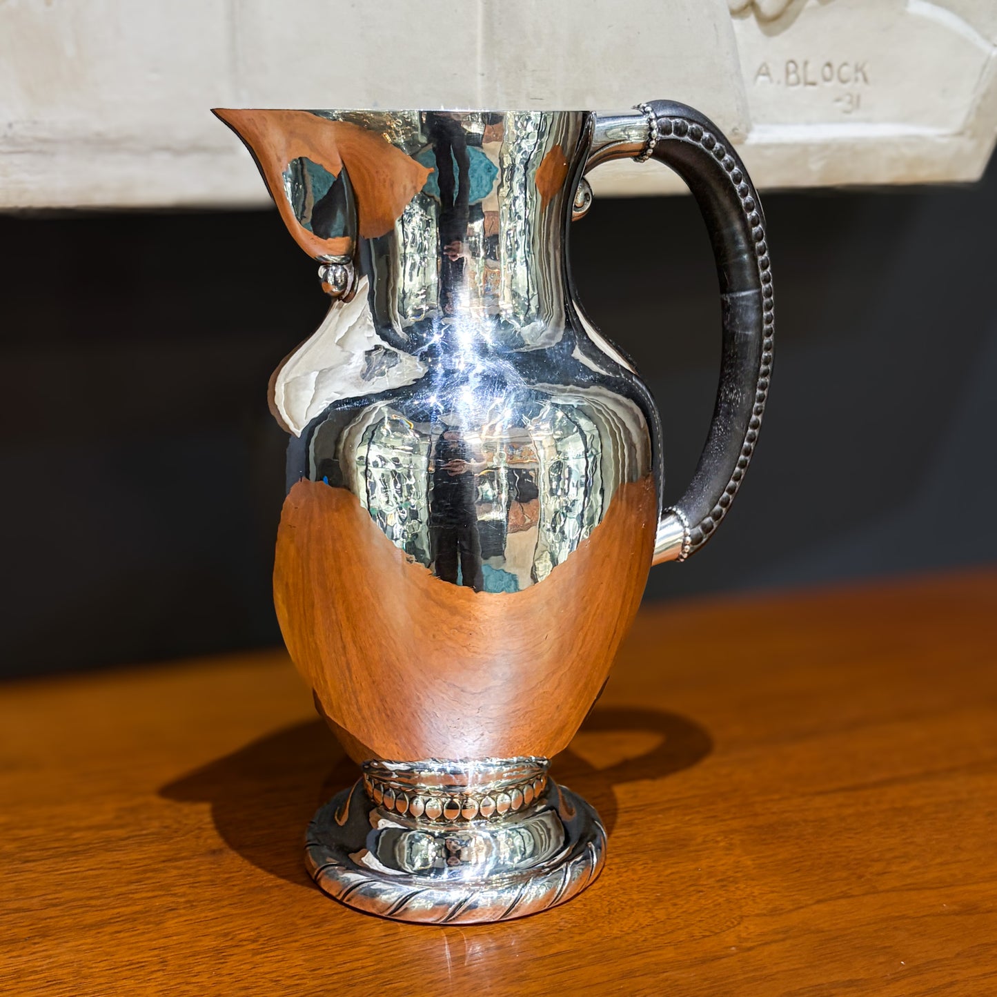 Estate Sterling Silver Georg Jensen Large Water Pitcher no. 5