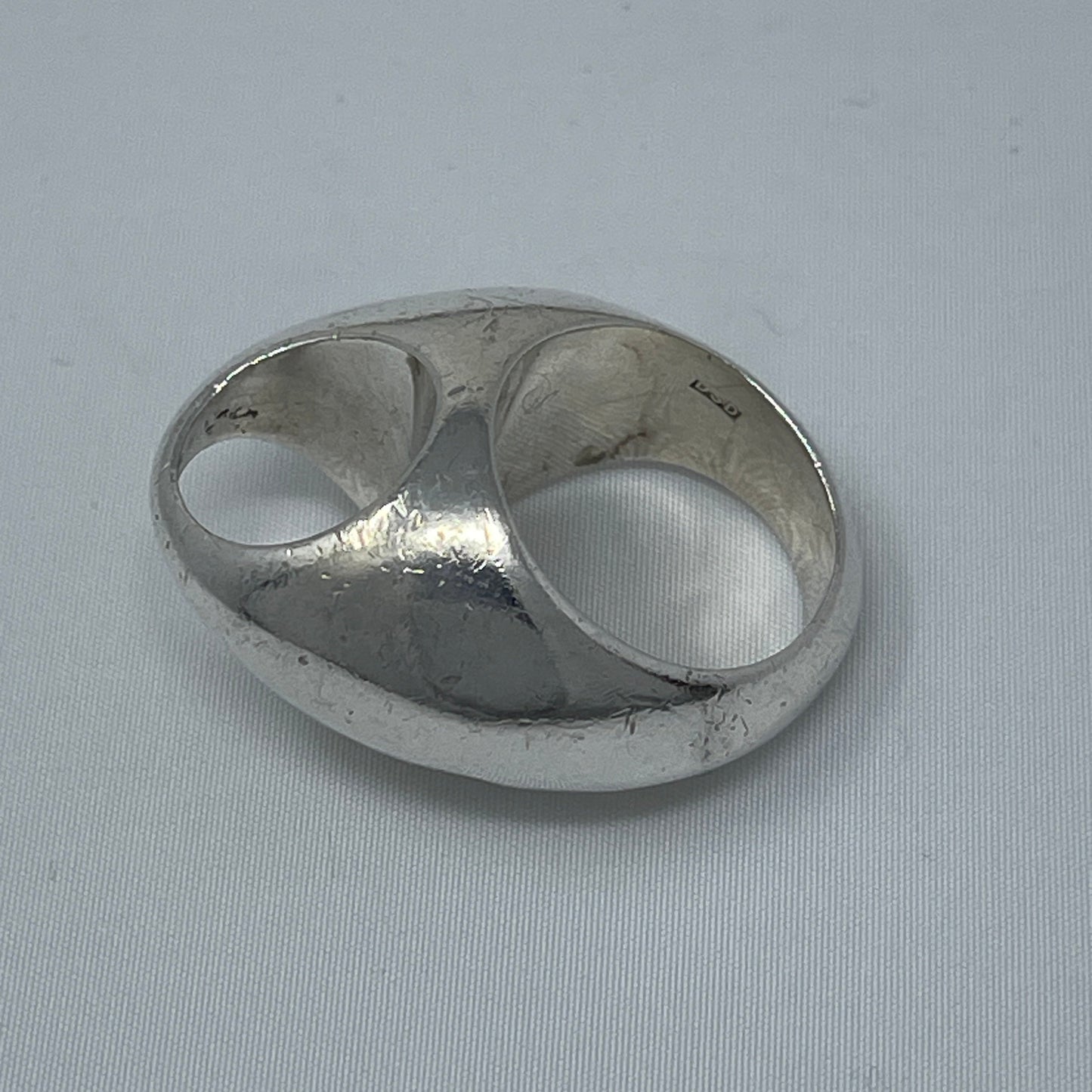 Estate Sterling Silver Arne Johansen Domed Circular Ring