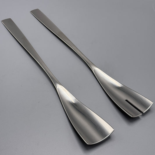 Stainless Steel "Ginkgo" Salad Servers by Carl Mertens