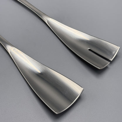 Stainless Steel "Ginkgo" Salad Servers by Carl Mertens