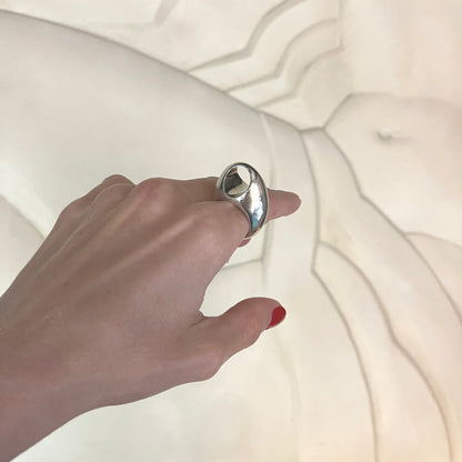 Estate Sterling Silver Arne Johansen Domed Circular Ring