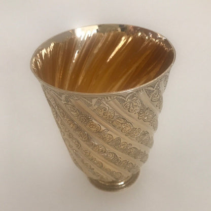 Puiforcat 'Anne of Austria' Gilt Sterling Silver Tumbler