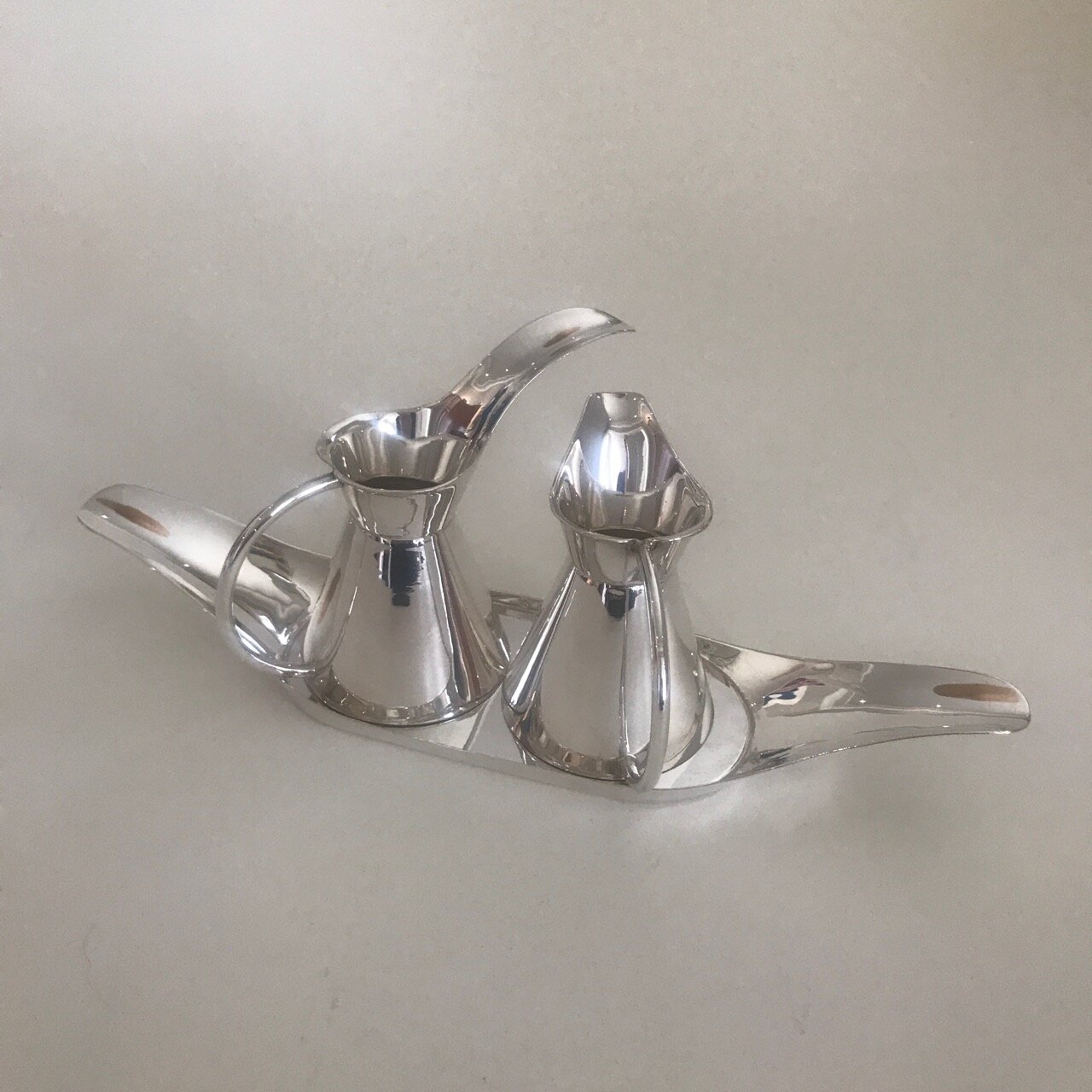 Mexican Sterling Silver Condiment Set by Sanborn