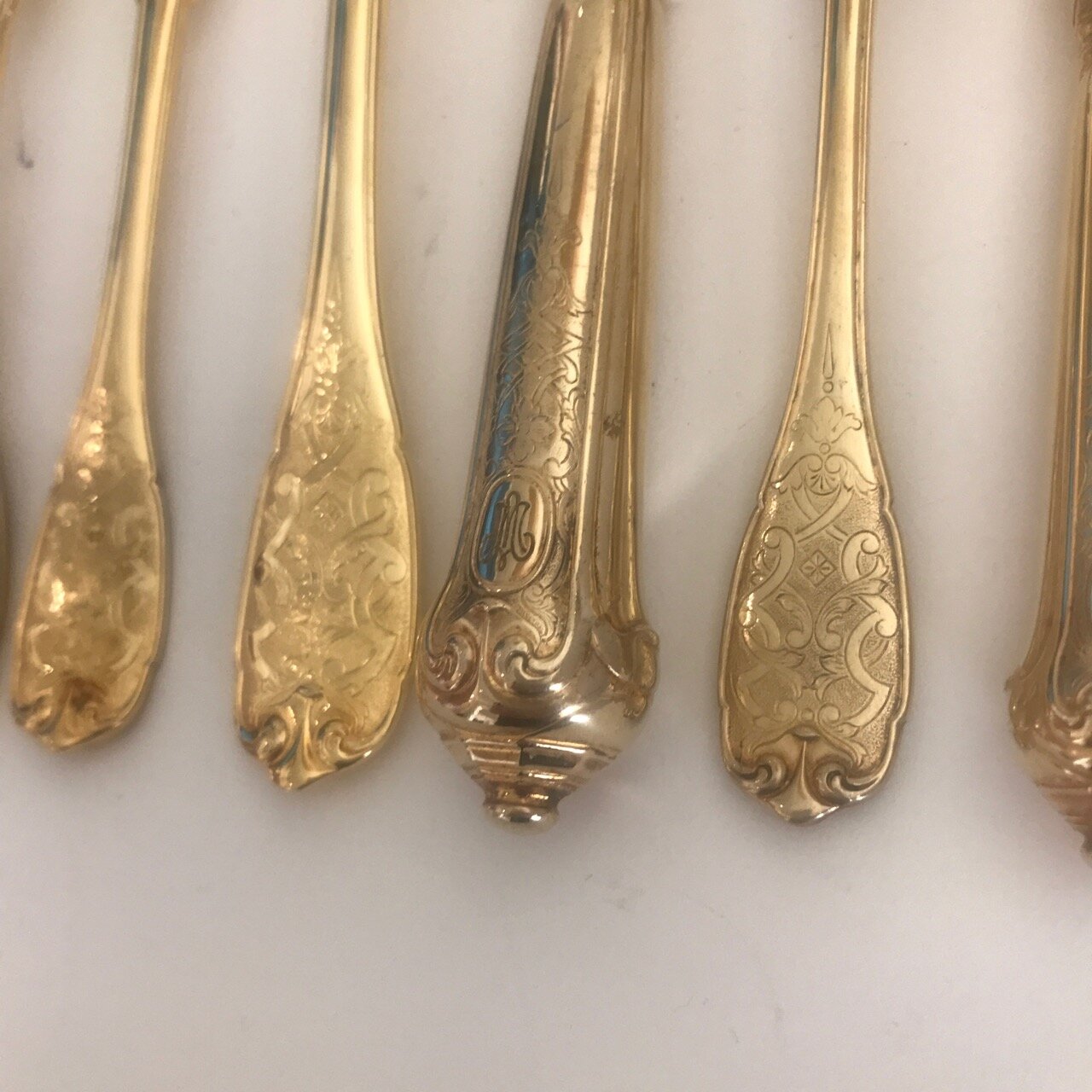 Puiforcat Gilt Sterling Silver "Elysee" Flatware Service