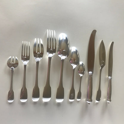 Puiforcat .950 Silver 'Louvois' Flatware Service for 24