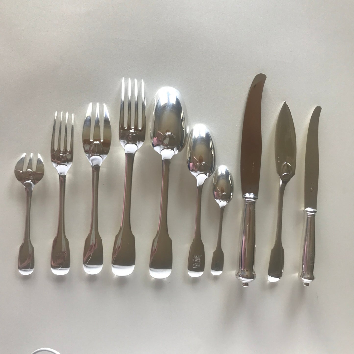 Puiforcat .950 Silver 'Louvois' Flatware Service for 24