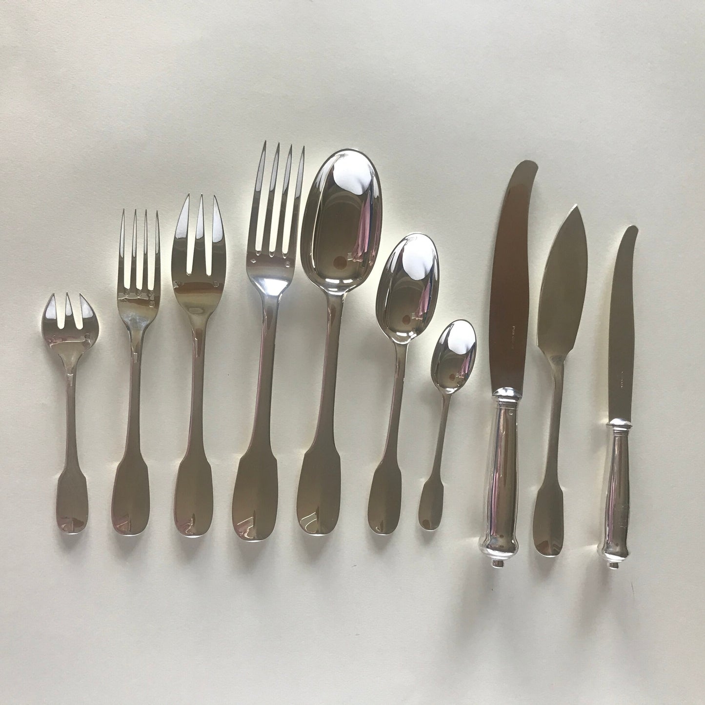 Puiforcat .950 Silver 'Louvois' Flatware Service for 24