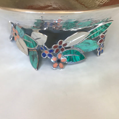 Emilia Castillo Sterling Silver, Copper and Hardstone Table Garniture