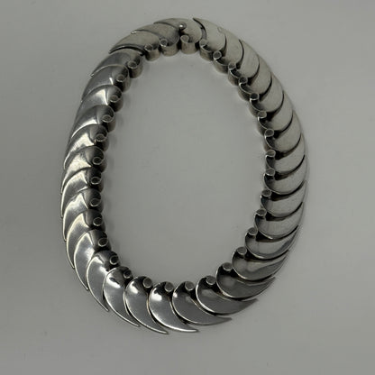 Estate Antonio Pineda 970 Silver "Wave" Necklace