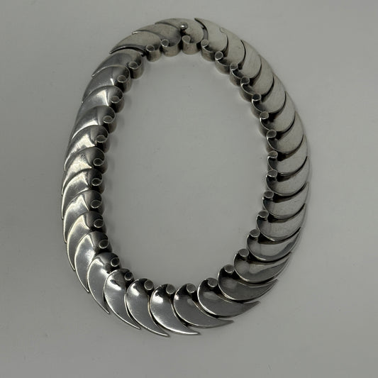 Estate Antonio Pineda 970 Silver "Wave" Necklace