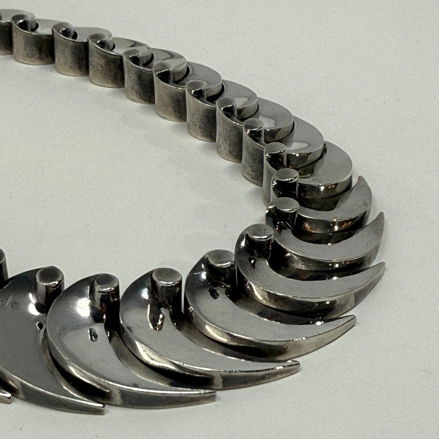 Estate Antonio Pineda 970 Silver "Wave" Necklace