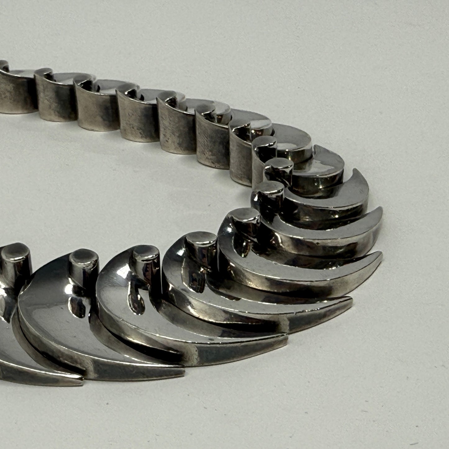 Estate Antonio Pineda 970 Silver "Wave" Necklace