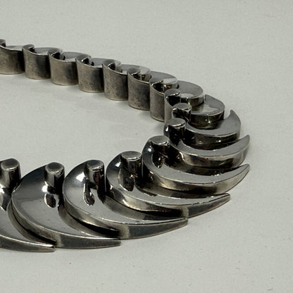 Estate Antonio Pineda 970 Silver "Wave" Necklace