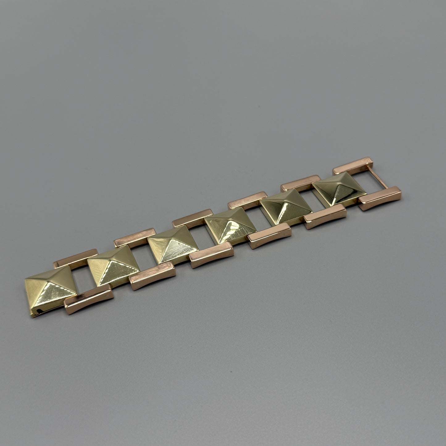 Estate Tiffany & Co. 14kt Yellow and Rose Gold Geometric Bracelet