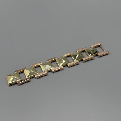 Estate Tiffany & Co. 14kt Yellow and Rose Gold Geometric Bracelet