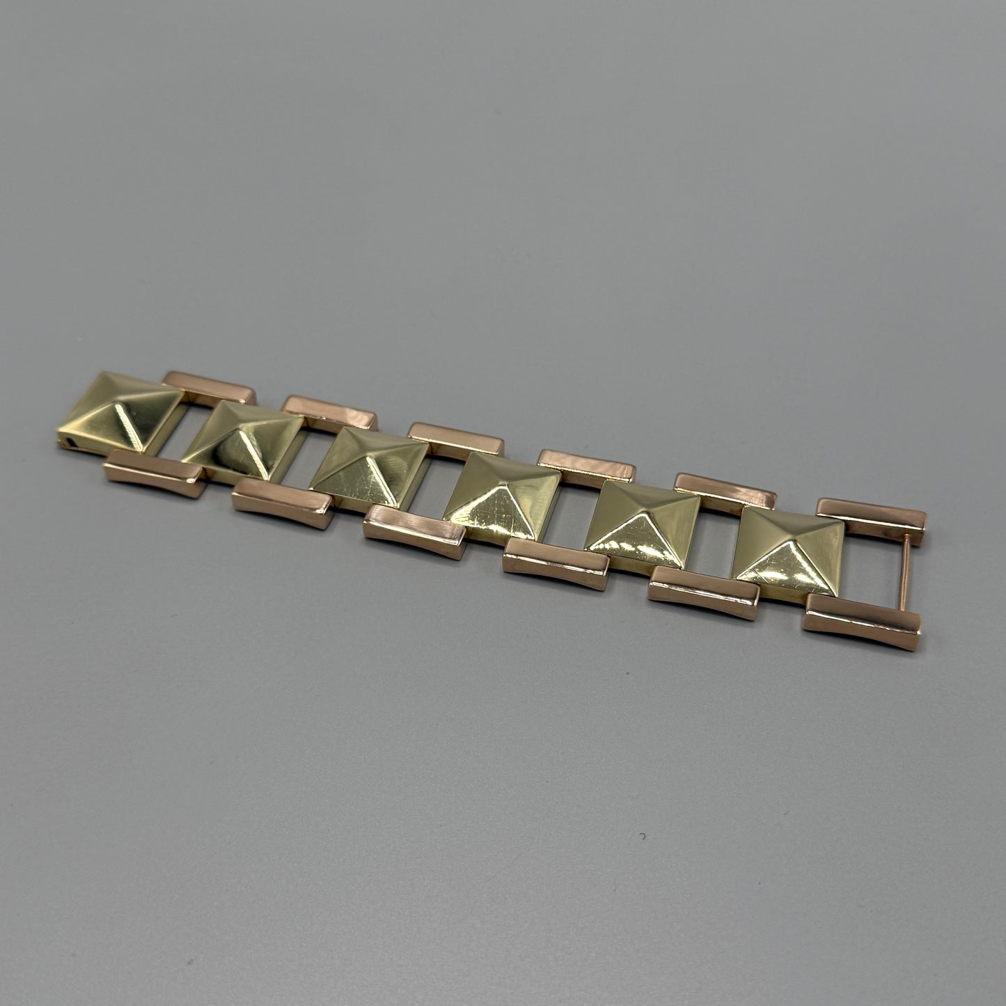 Estate Tiffany & Co. 14kt Yellow and Rose Gold Geometric Bracelet