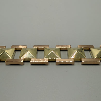 Estate Tiffany & Co. 14kt Yellow and Rose Gold Geometric Bracelet