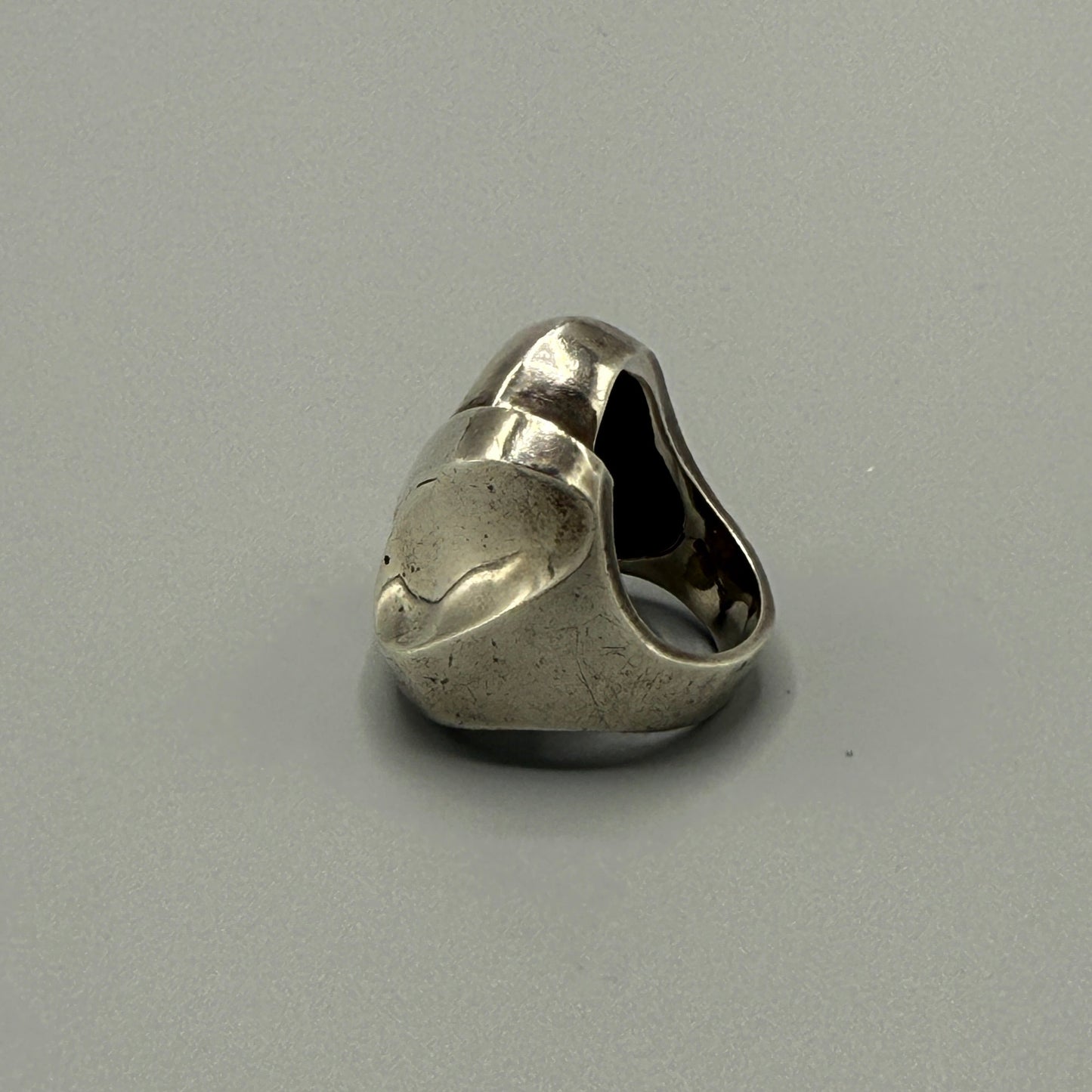 Estate Sterling Silver Large X Ring by Pekka Piekainen