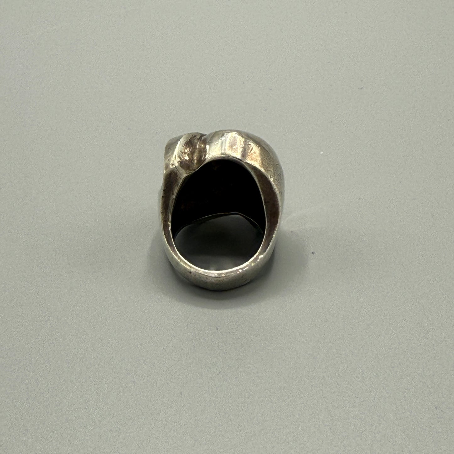 Estate Sterling Silver Large X Ring by Pekka Piekainen