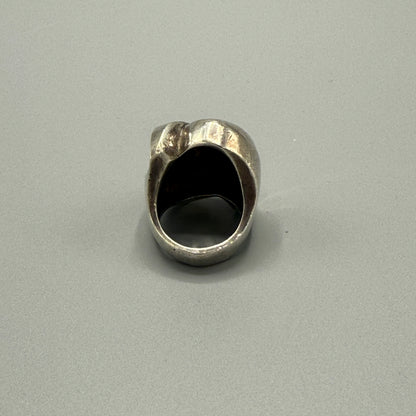 Estate Sterling Silver Large X Ring by Pekka Piekainen