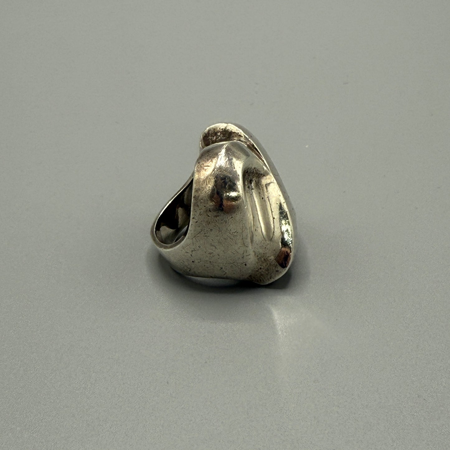 Estate Sterling Silver Large X Ring by Pekka Piekainen